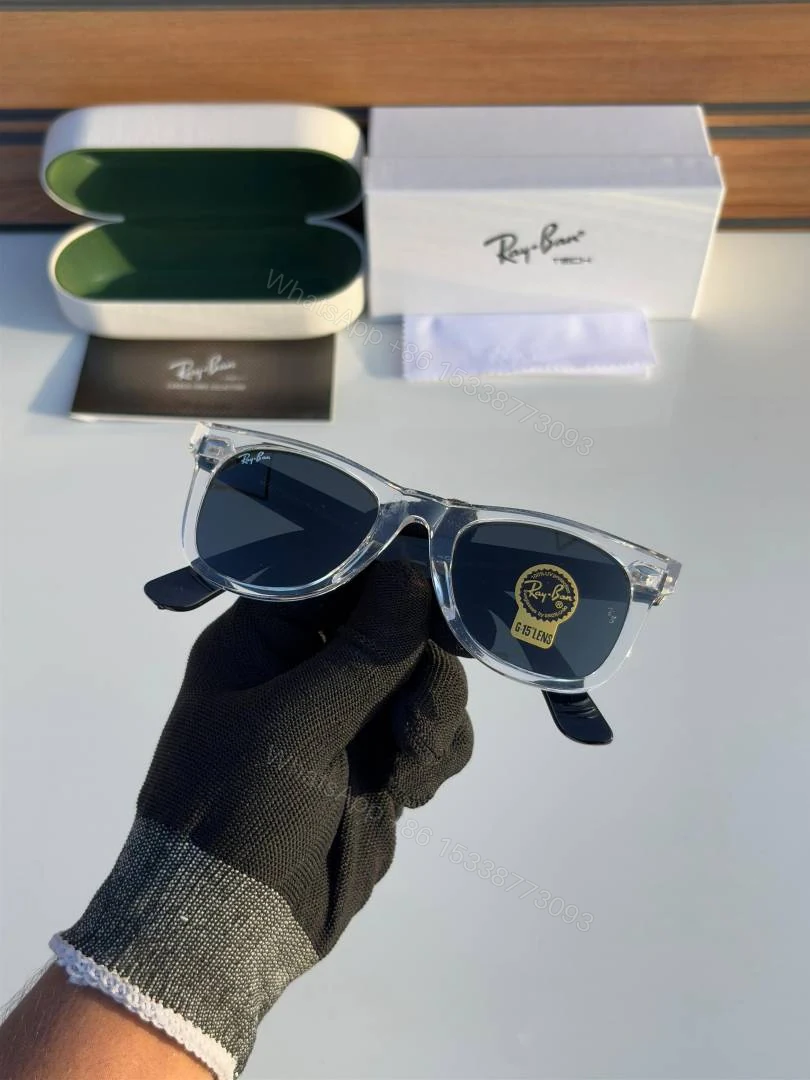 View 4 of First Copy Rayban 2140 Transparent Black Glass Quality