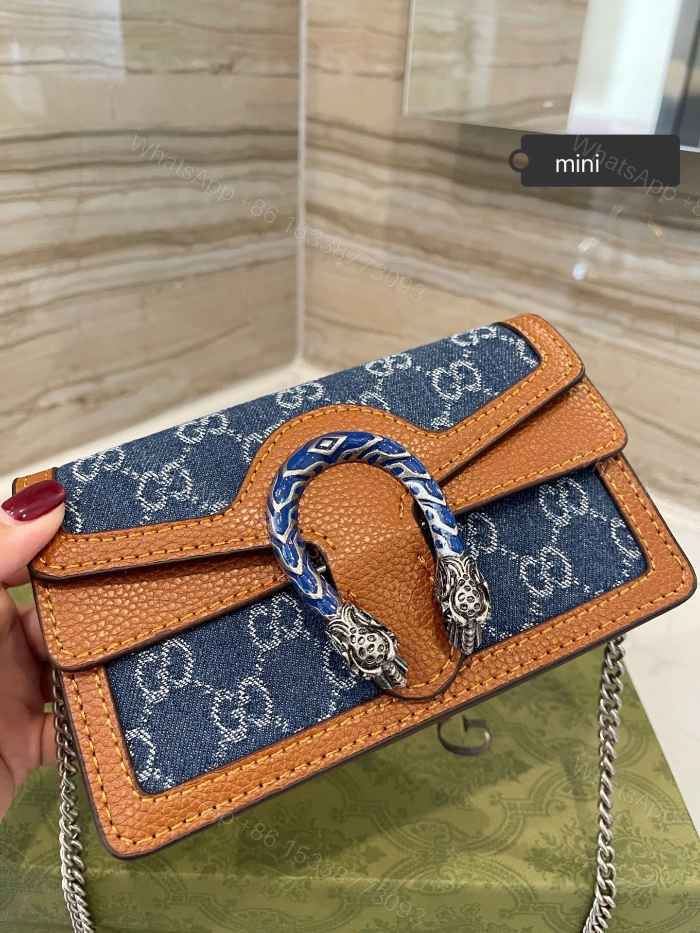 View 6 of GUCCI Dionysus GG Super Mini crossbody Bag