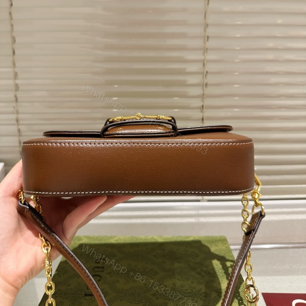 View 4 of Gucci Horsebit 1955 Small Shoulder Bag Brown 24Cm
