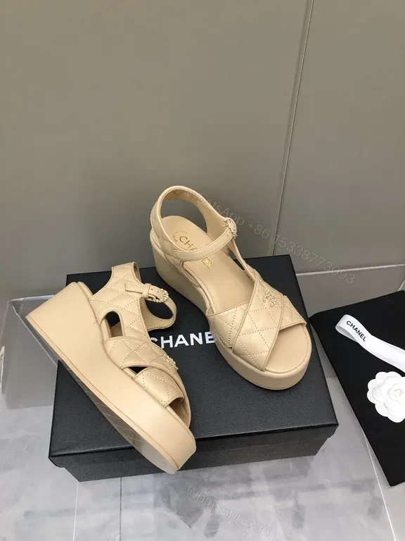 View 8 of Minimalist Quilted Sandals with Chanel-Influenced Detailing