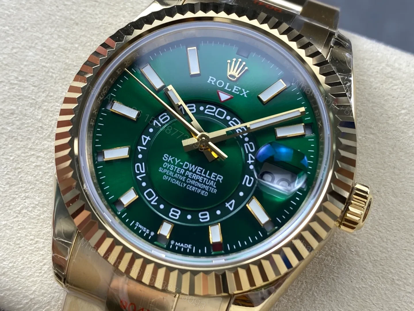 View 4 of Rolex Sky-Dweller Green Dial 336938 (Oyster)