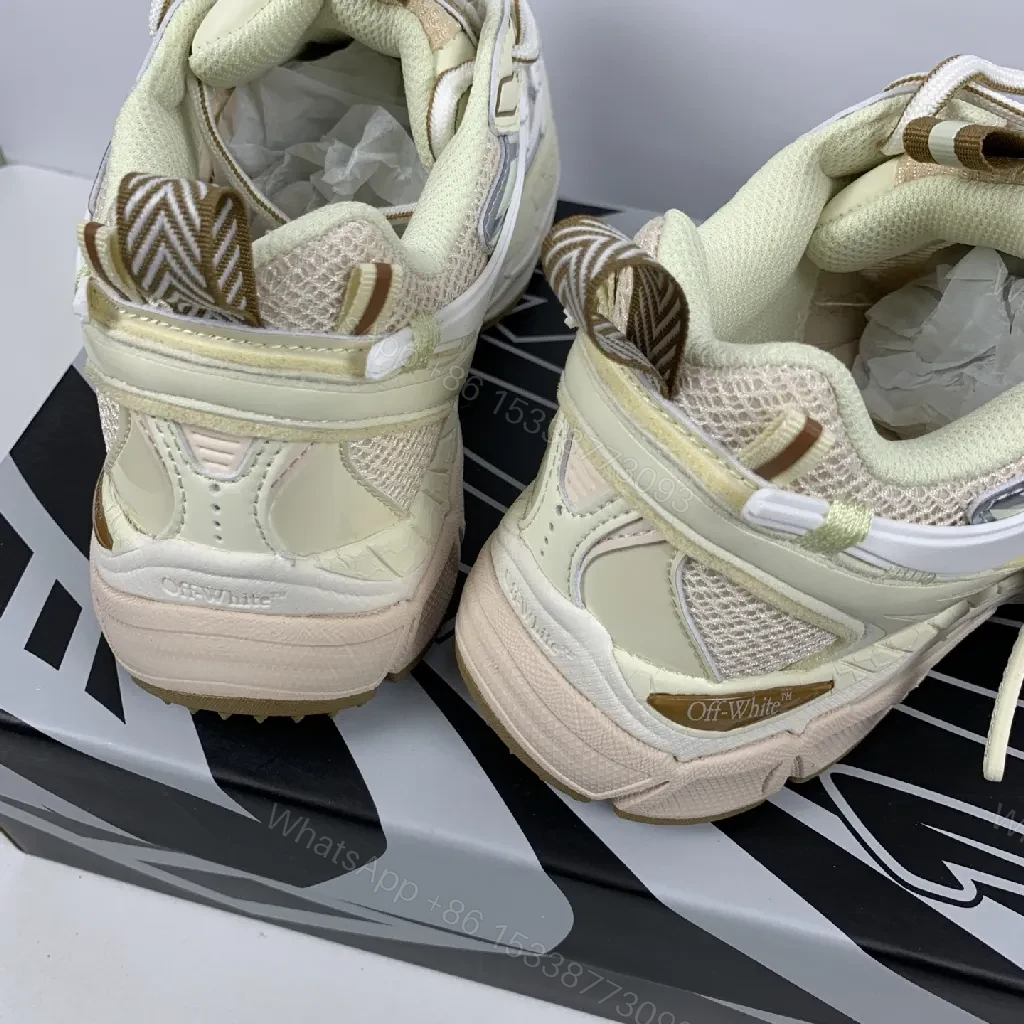View 6 of Chunky Off-White High-Top Sneaker: Weathered Luxury Comfort