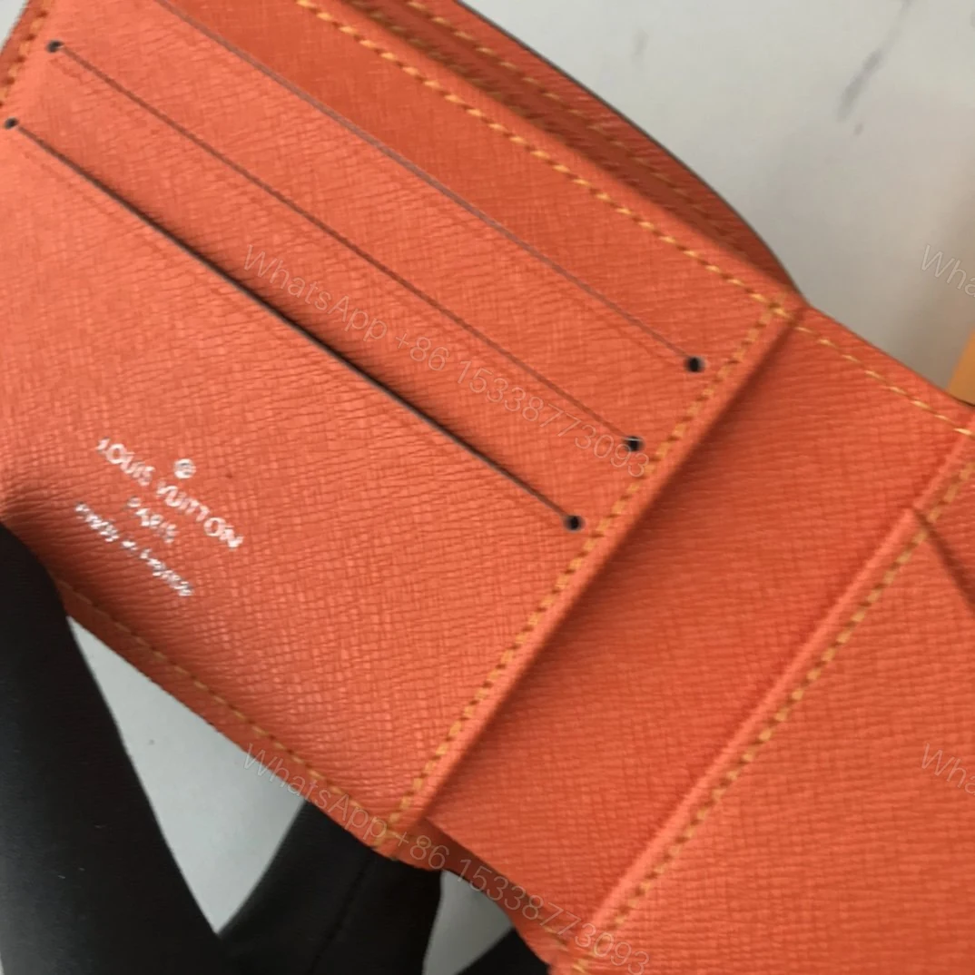 View 5 of Louis Vuitton Multiple Wallet Damier Graphite Giant 3 Card Slot Orange In