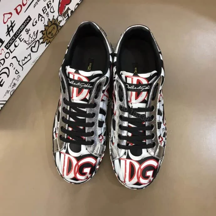 View 4 of DOLCE & GABBANA PORTOFINO SNEAKERS IN PRINTED NAPPA CALFSKIN – DG8