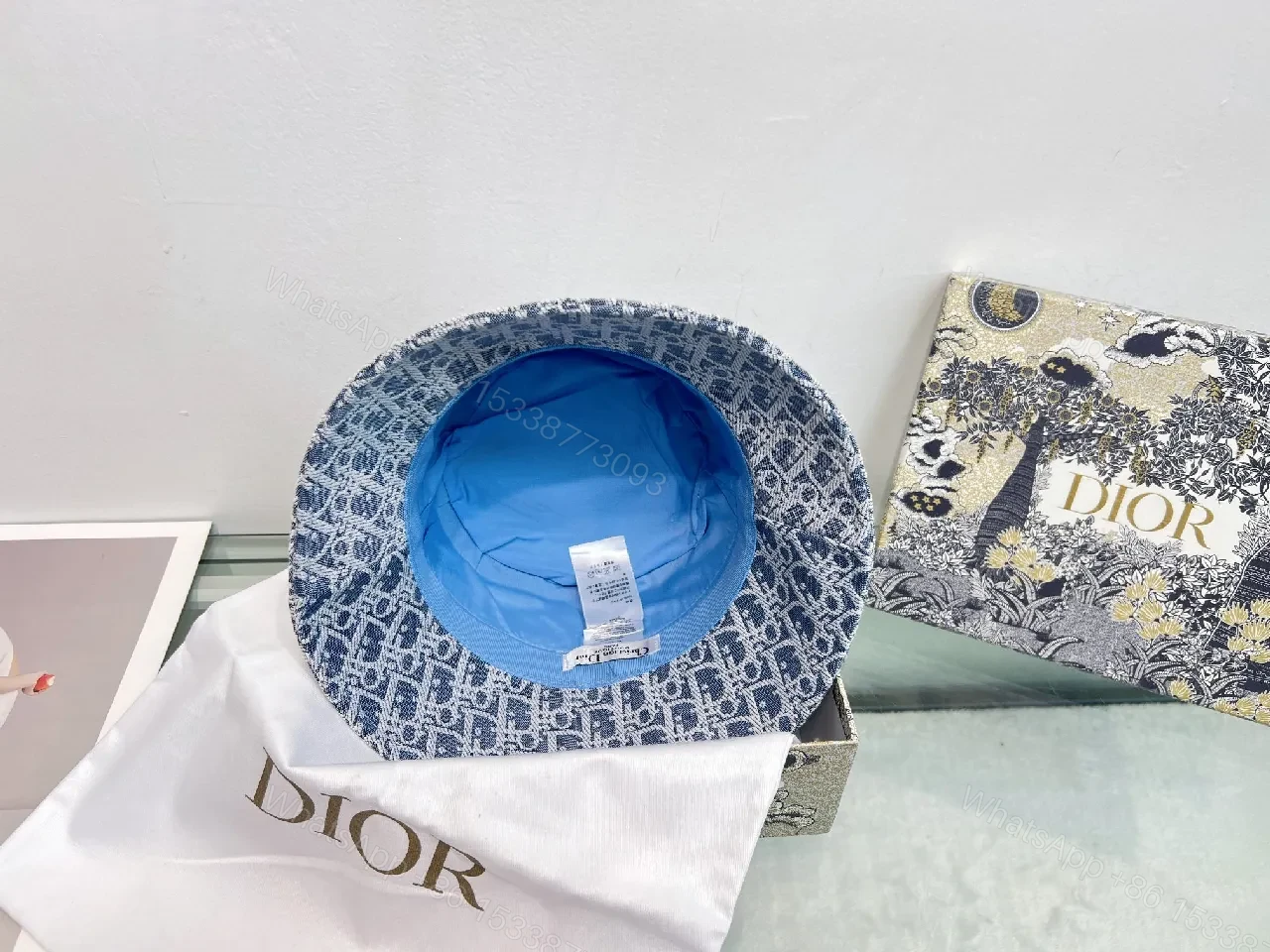 View 9 of Patterned Visor Hat – Luxurious, Structured, All-Day Comfort