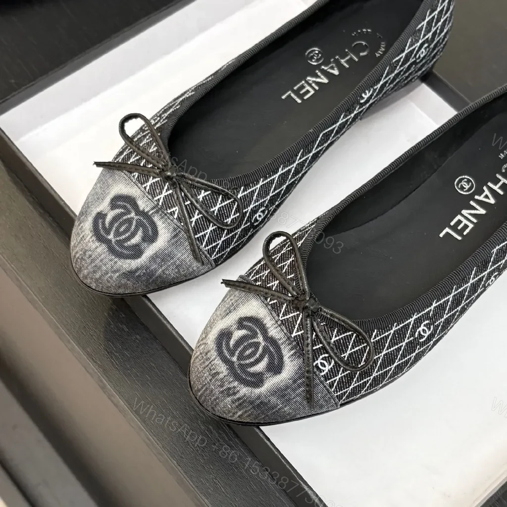 View 9 of Textured Chic Flats - Logo Detailing, Everyday Luxury Shoes