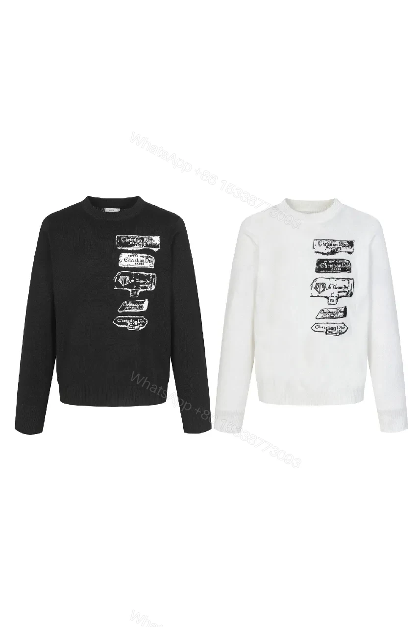 View 2 of Graphic + Knit + Sweater + Designer-inspired Label Chains + Sweater