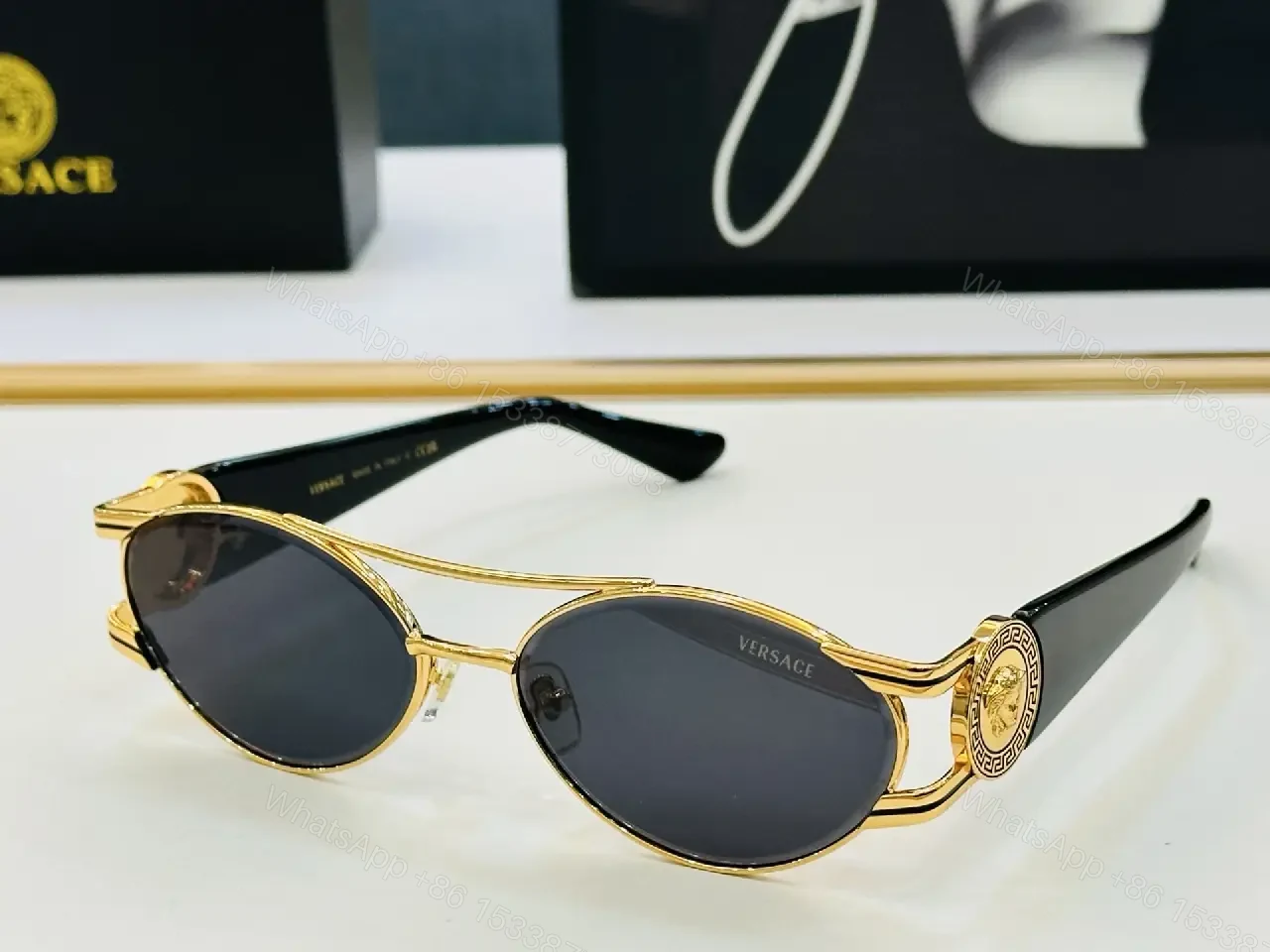 Gold-Tone Frame Sunglasses: Luxe Comfort, Bold Attitude — view 1