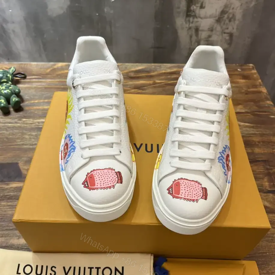View 3 of LOUIS VUITTON X YAYOI KUSAMA TIME OUT SNEAKERS IN WHITE – LSVT350