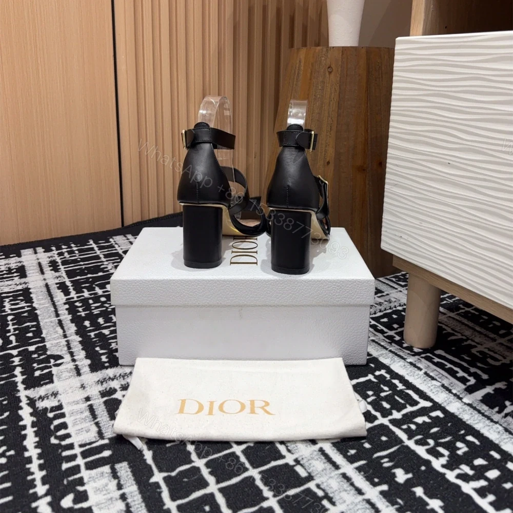 View 6 of 高仿Dior*Dway3系列KDO191高跟刺繡涼鞋黑色免檢版