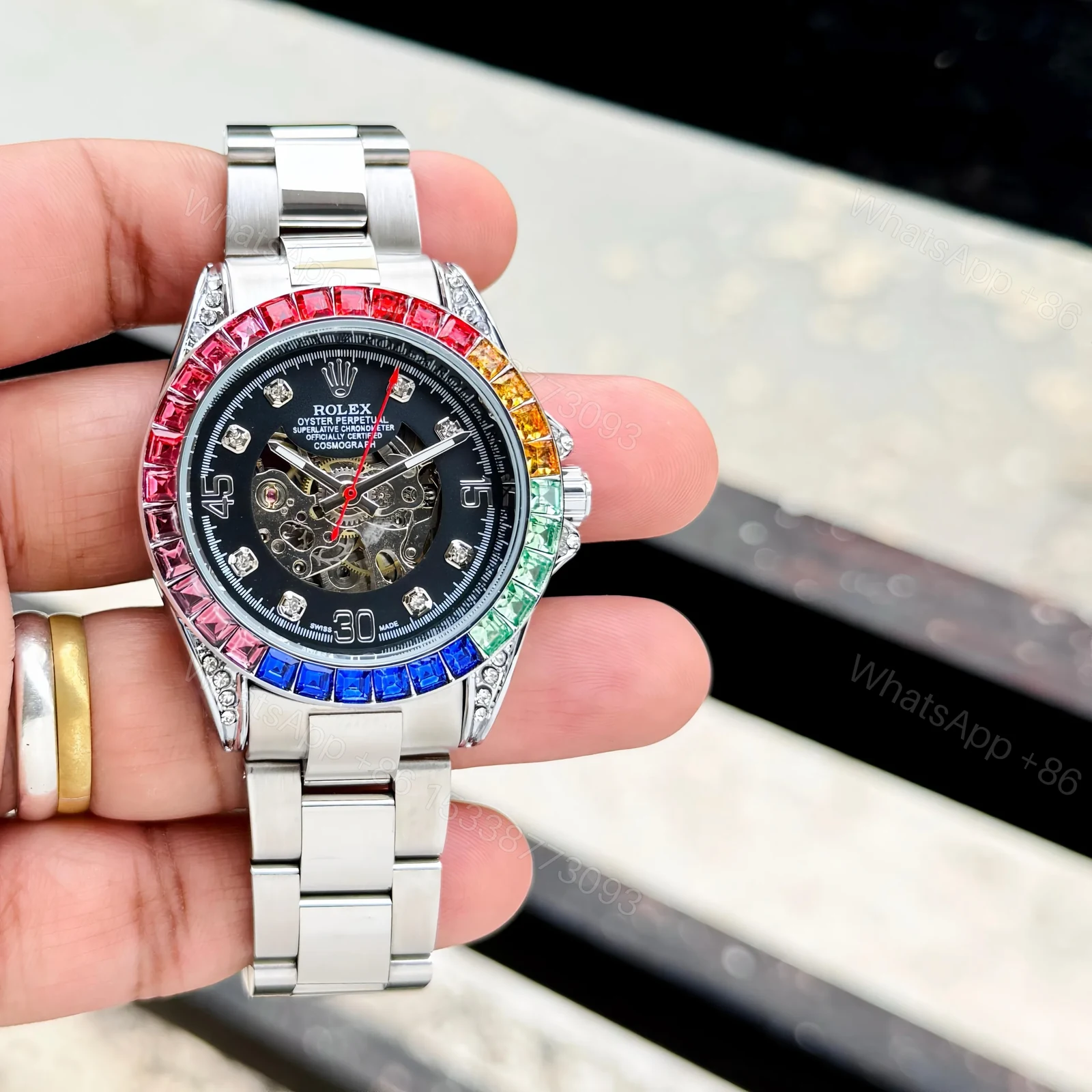 View 3 of Rolex Rainbow Automatic Open Heart