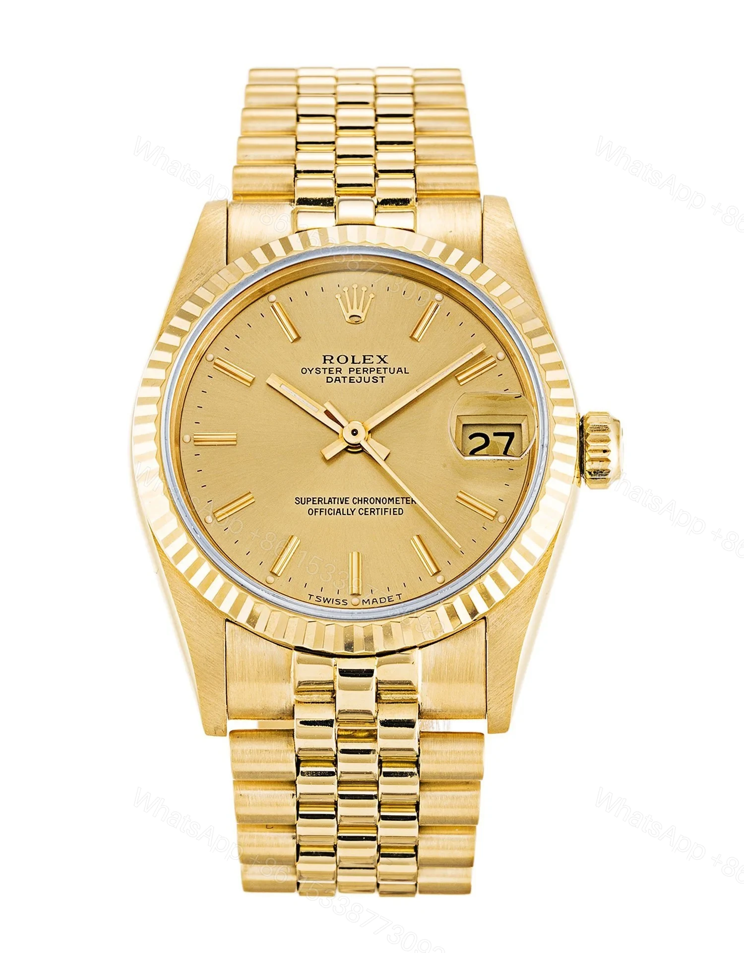 Replica Rolex Datejust Mid-Size Champagne Dial 68278 31 mm — view 1