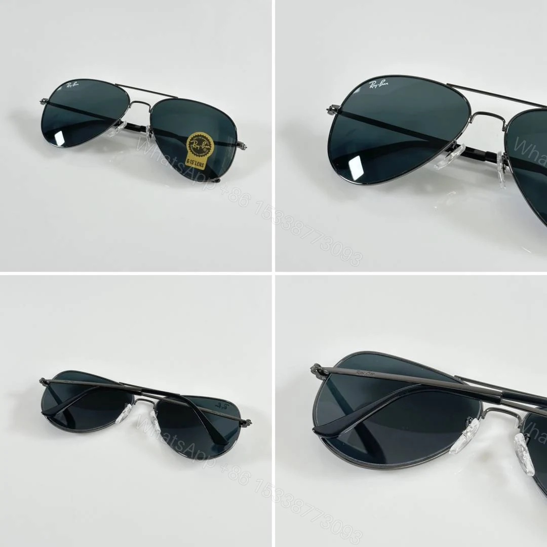 View 2 of First Copy Rayban Aviator 3026 Gun Black