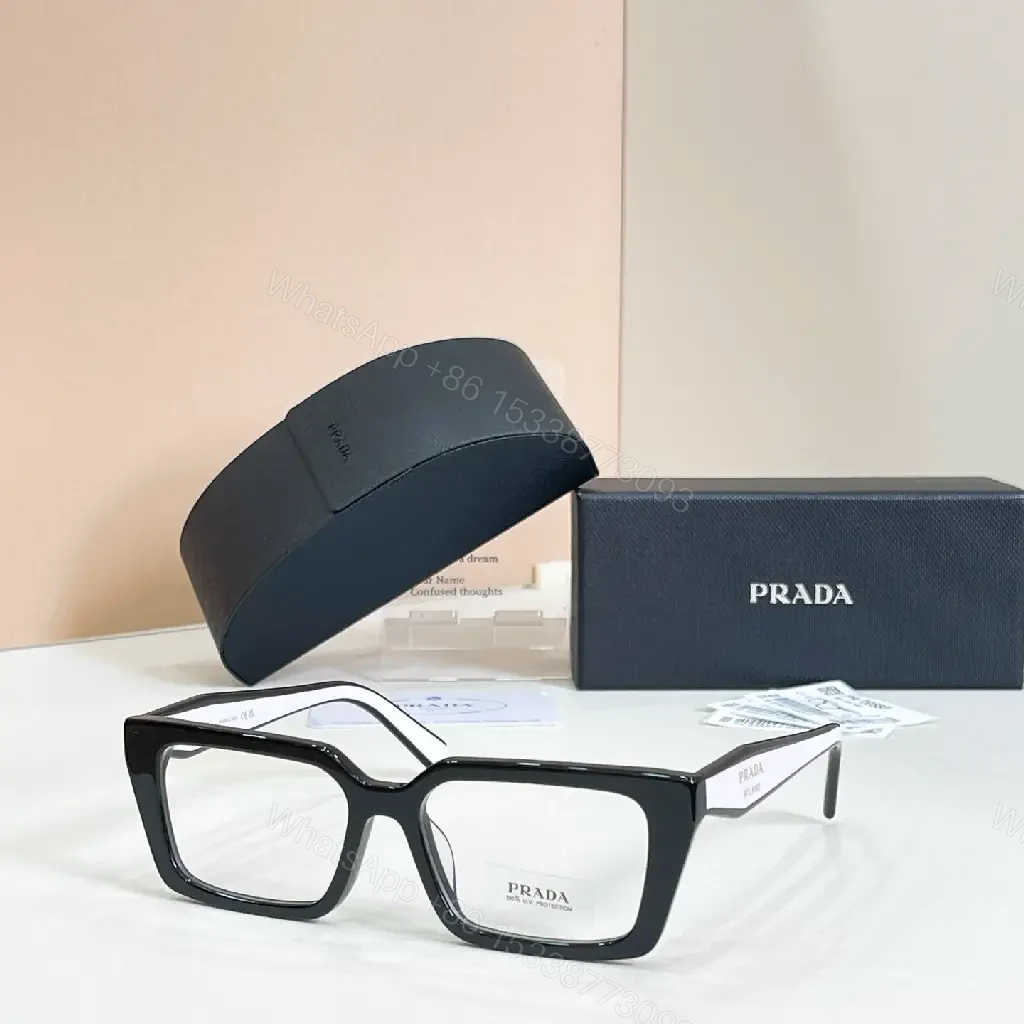 View 3 of Black Rectangle Sunglasses, Prada, Thick Frame, Gradient Lenses, Oversized Sunnies