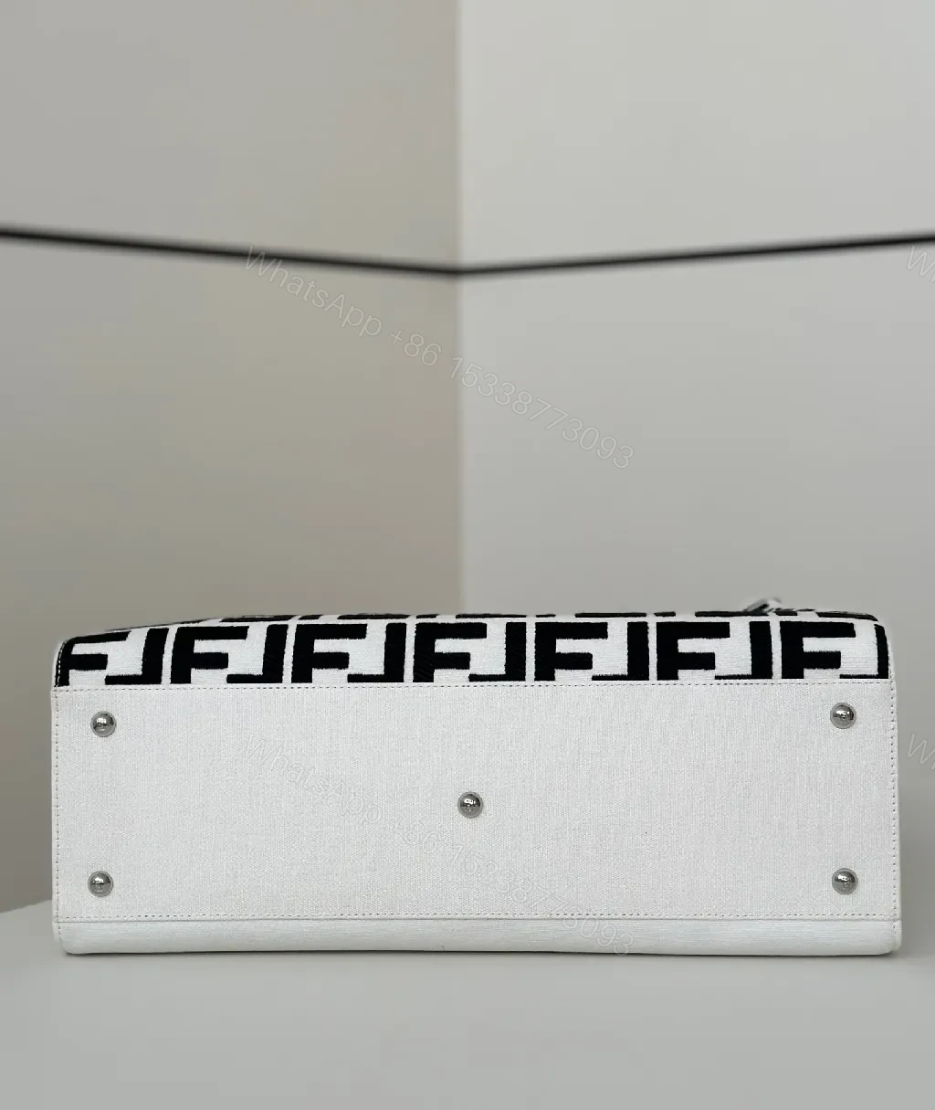 View 9 of Monochrome Leather-Trim Tote: Structured, All-Day Statement