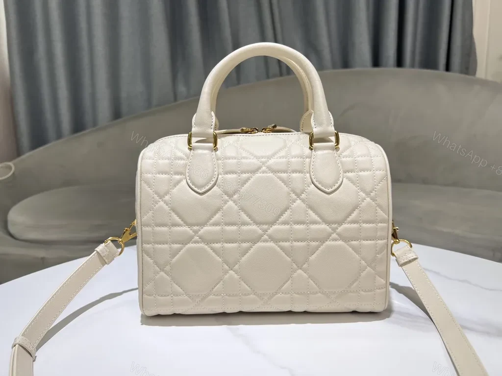 View 8 of Chic Quilted Mini Satchel â€“ Luxury Dior-Inspired Carryall