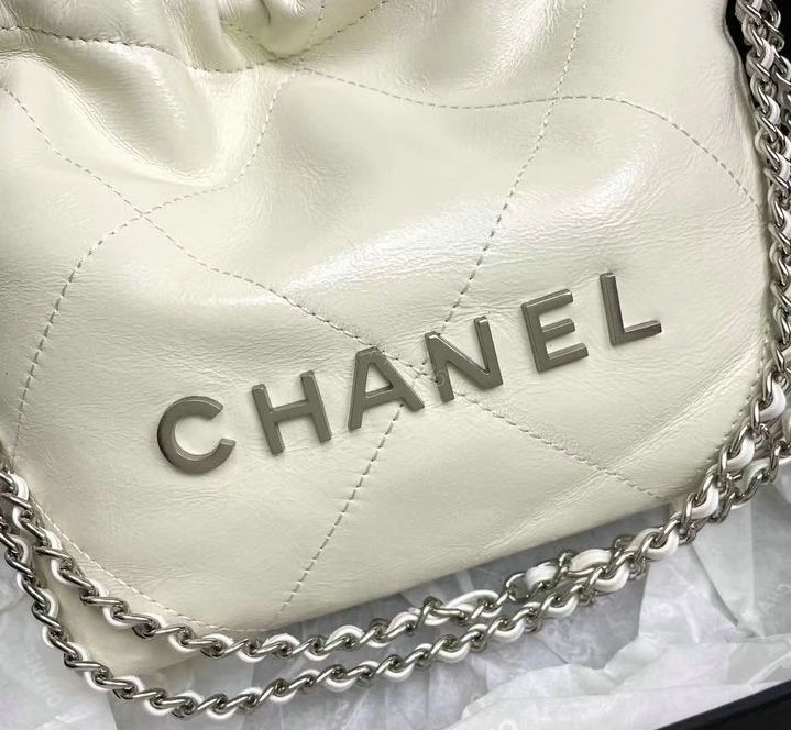 View 4 of Chanel 22 Mini Handbag QS7719 – White Calfskin
