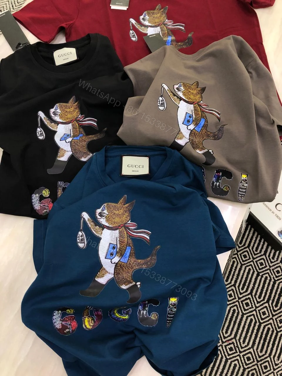 FIRST COPY GUCCI VERY PREMIUM ROUND NECKS T-SHIRT — view 1