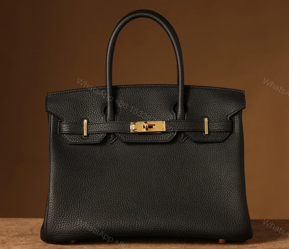 私人定訂製高仿HermesBirkin30黑金系列 — view 1