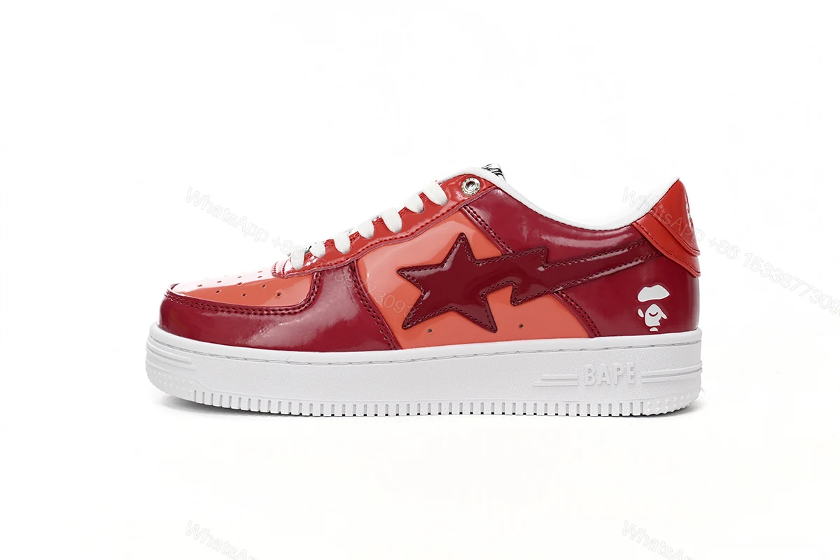 View 10 of Ape Bape Sta Low White Dark Red Mirror Surface 1H20 191 046