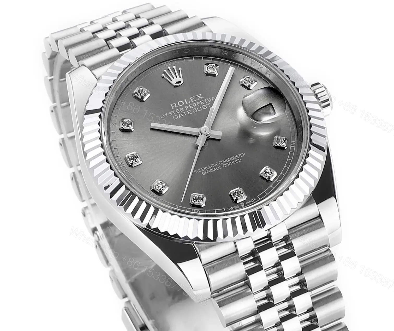 View 3 of Clean Factory Clean Factory DDF Classic Silver Datejust Style Watch