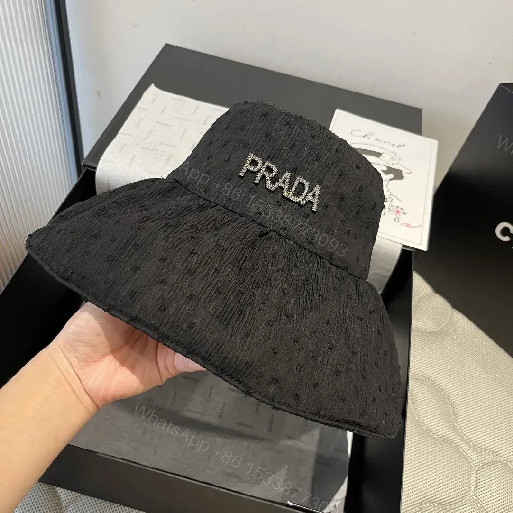 View 5 of Textured Black Crystal-Embellished Bucket Hat