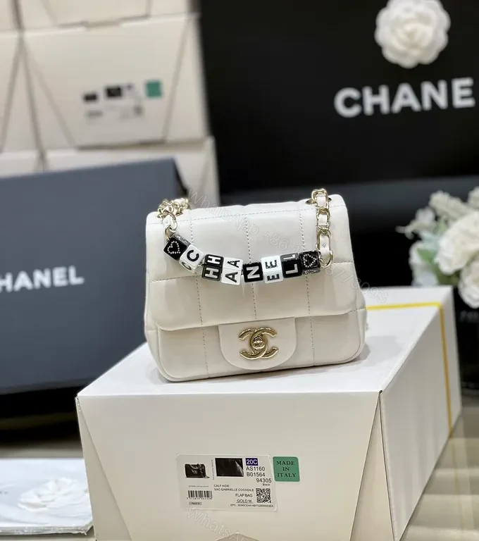 Chanel-inspired Quilted Mini Flap Bag with Chain — view 1