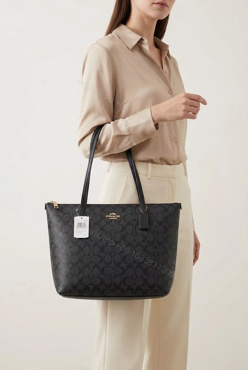 View 7 of Coach Signature City Top Zip Tote Bag First Copy | Premium Replica Designer Handbag