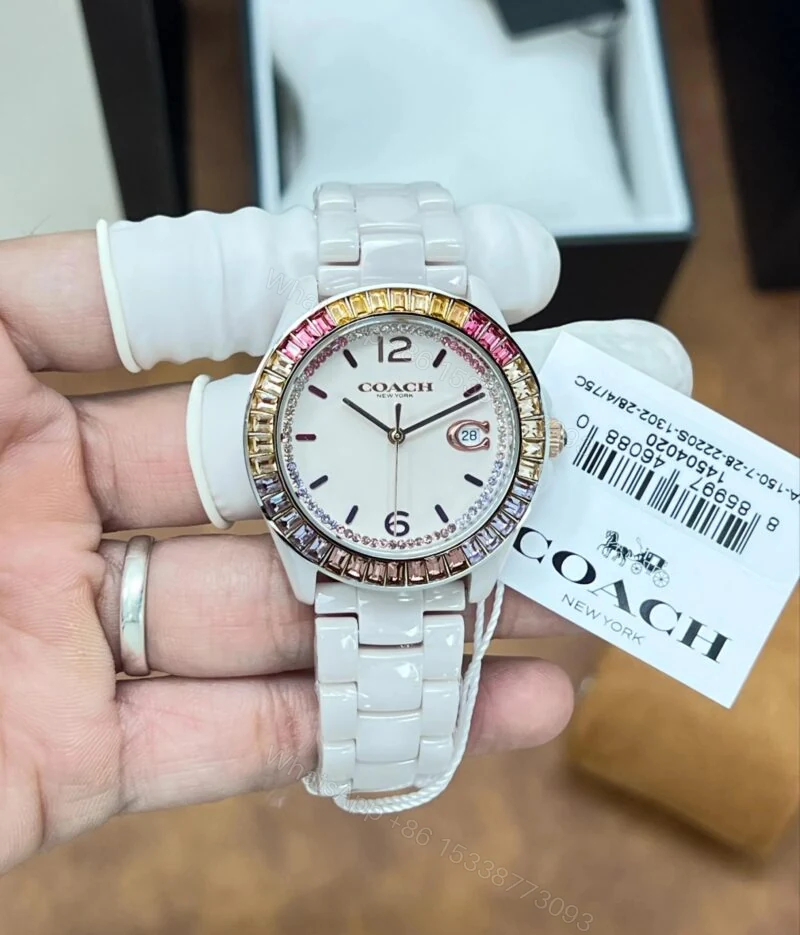 View 2 of Coach Greyson 14504020 Pink Ceramic 38mm Quartz
