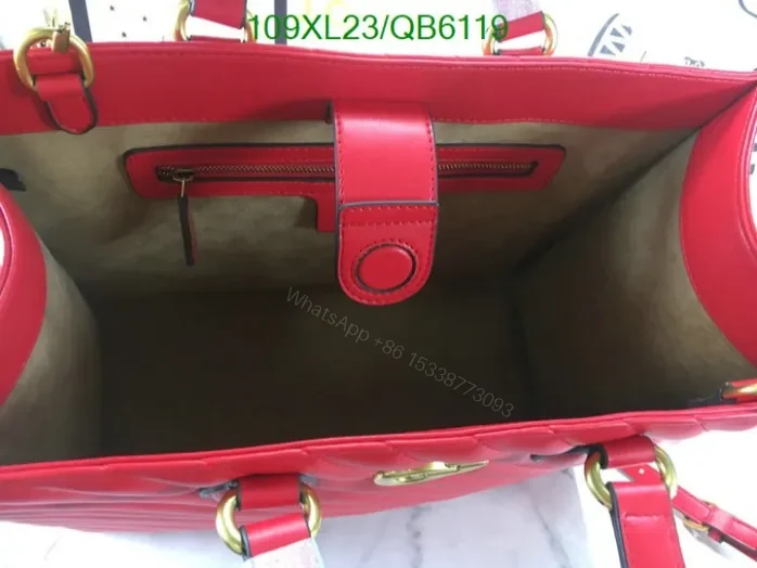 View 7 of Gucci Marmont Leather AAAA Copy Tote QB61194 – GG Design