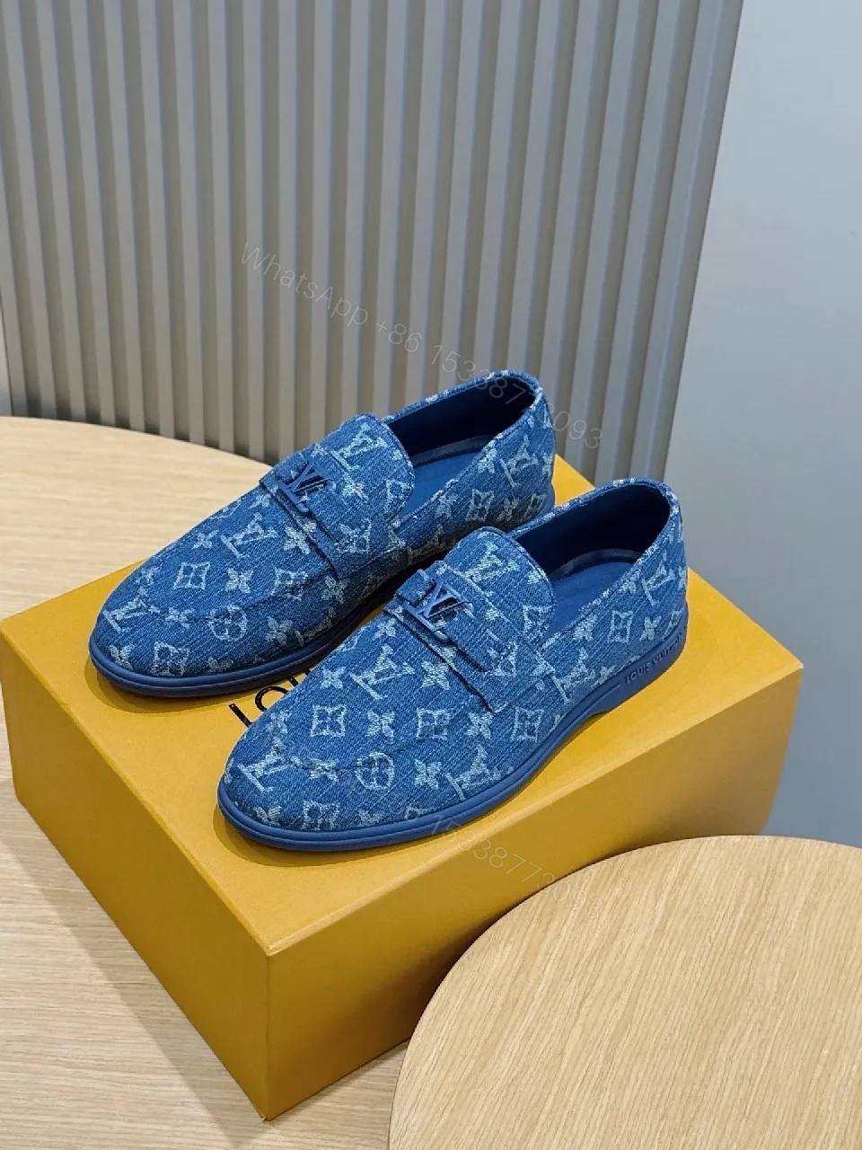 View 9 of Denim Monogram Loafer: Modern Comfort & Signature Texture