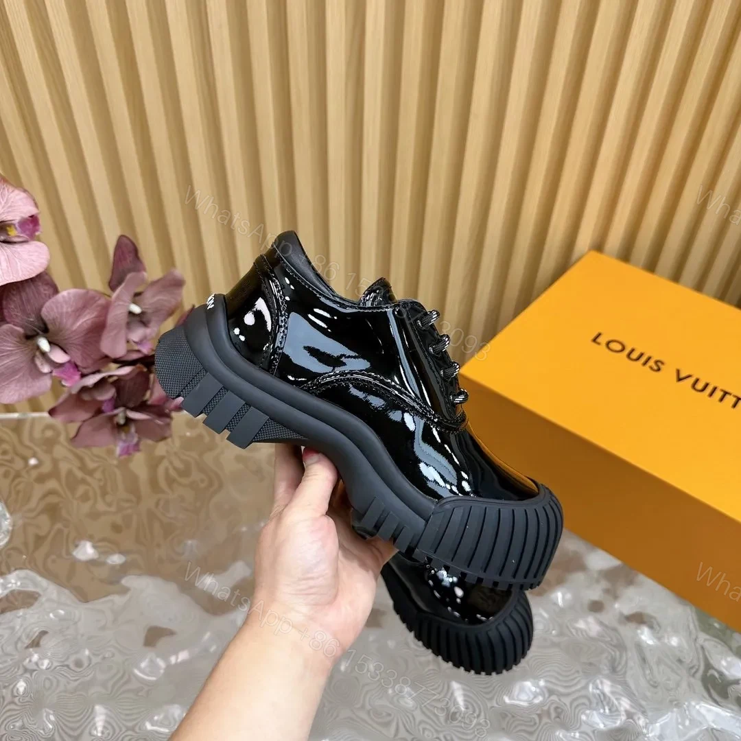 View 2 of LV Women Black Patent Leather Sneakers