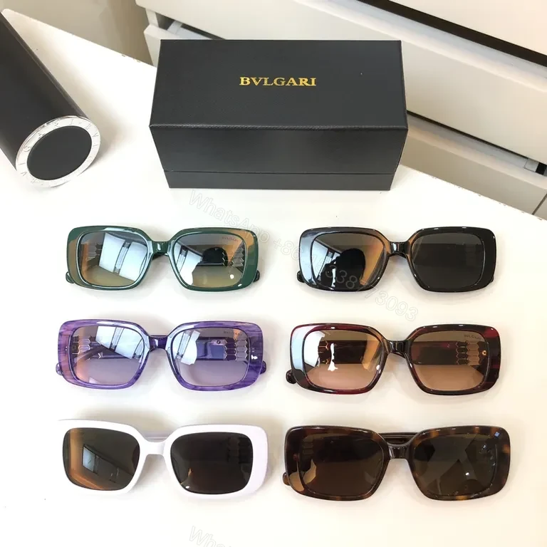 View 7 of Green Luxe BVLGARI Sunglasses: Oversized Green Frame, Signature Shine