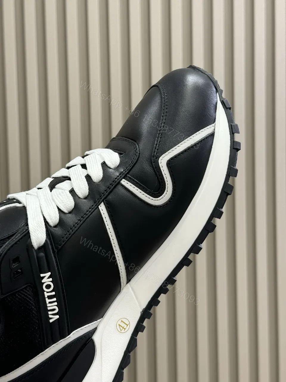 View 8 of Lux Laminated Leather High-Top Sneakers: Designer Comfort