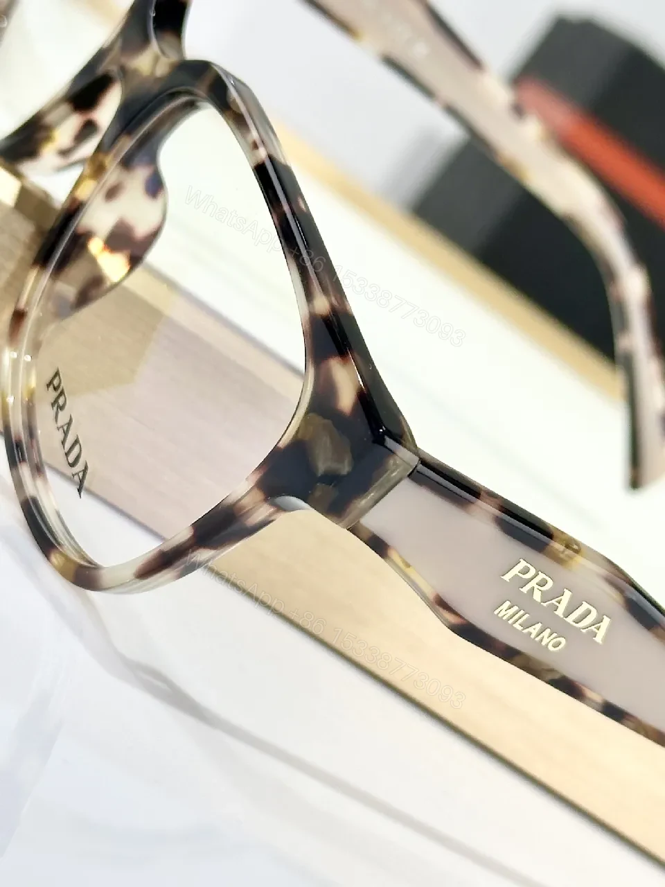 View 3 of Black Acetate Modern Eyewear with Signature Detail Frames