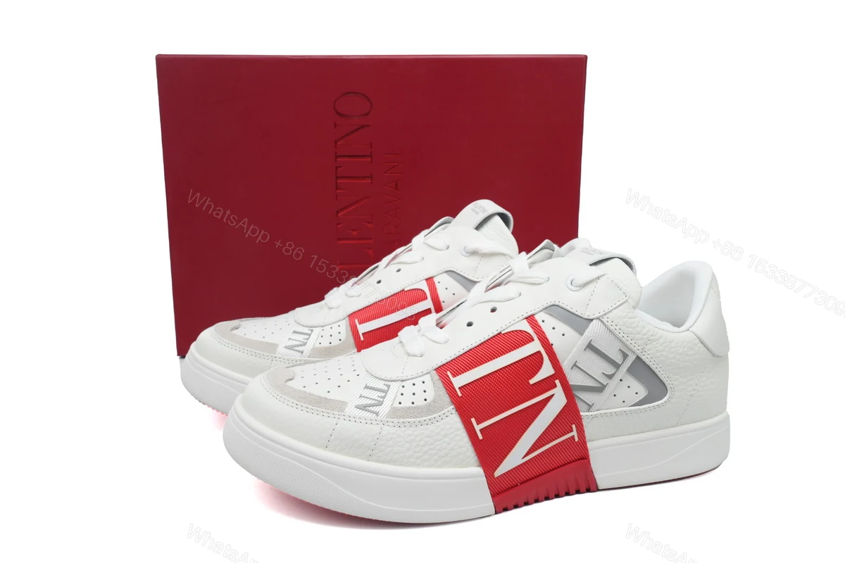 Valentino Garavani VL7N Low Sneakers White Red — view 2