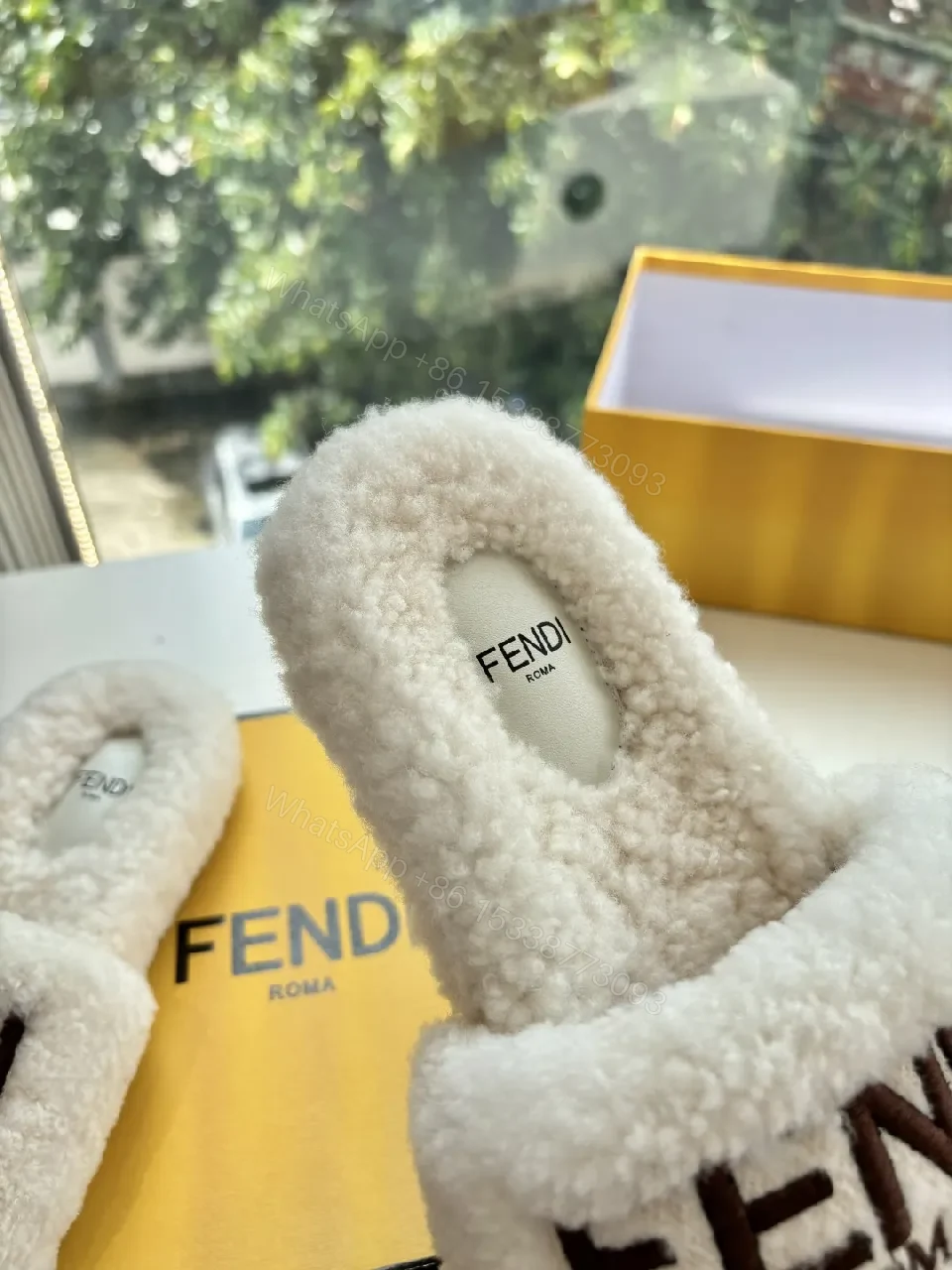 View 8 of Cozy Sherpa Slip-On Sandals – Plush Luxury Slides