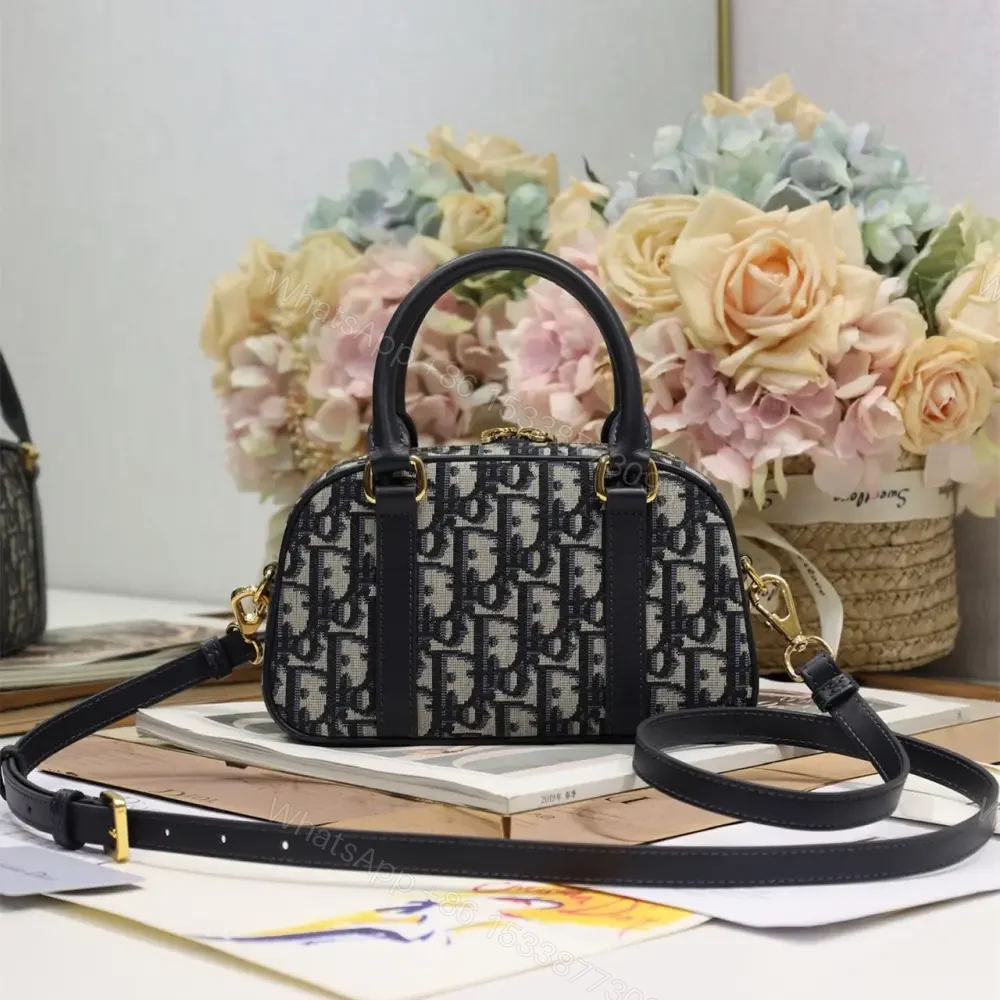 View 2 of 高仿Dior*D-Vibe系列S238M928白色印花手提單肩包藍色Mini免檢版