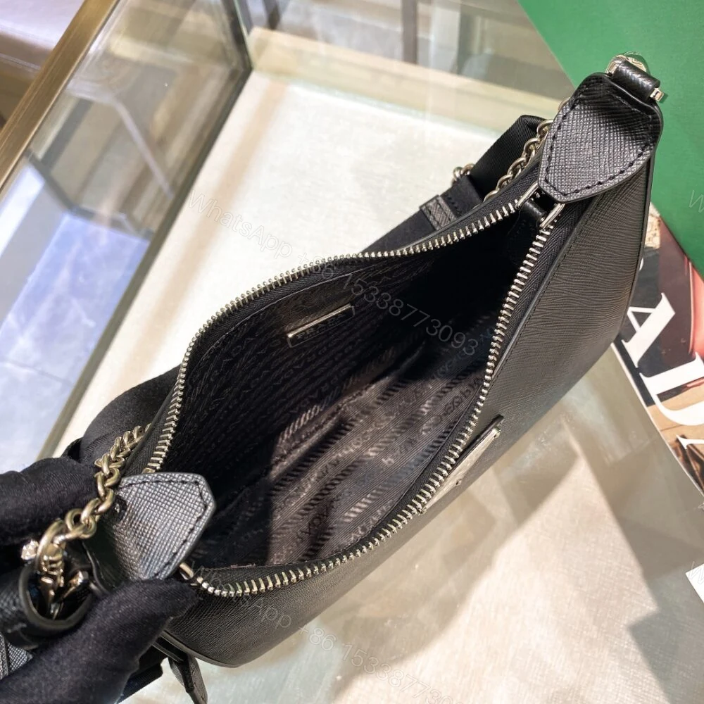 View 7 of Prada Re-Edition 2005 Saffiano Bag Black 22cm