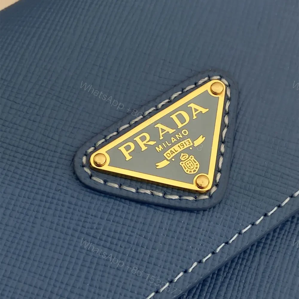 View 9 of 高仿Prada*Saffano系列1NF059斜挎包藍色Mini免檢版