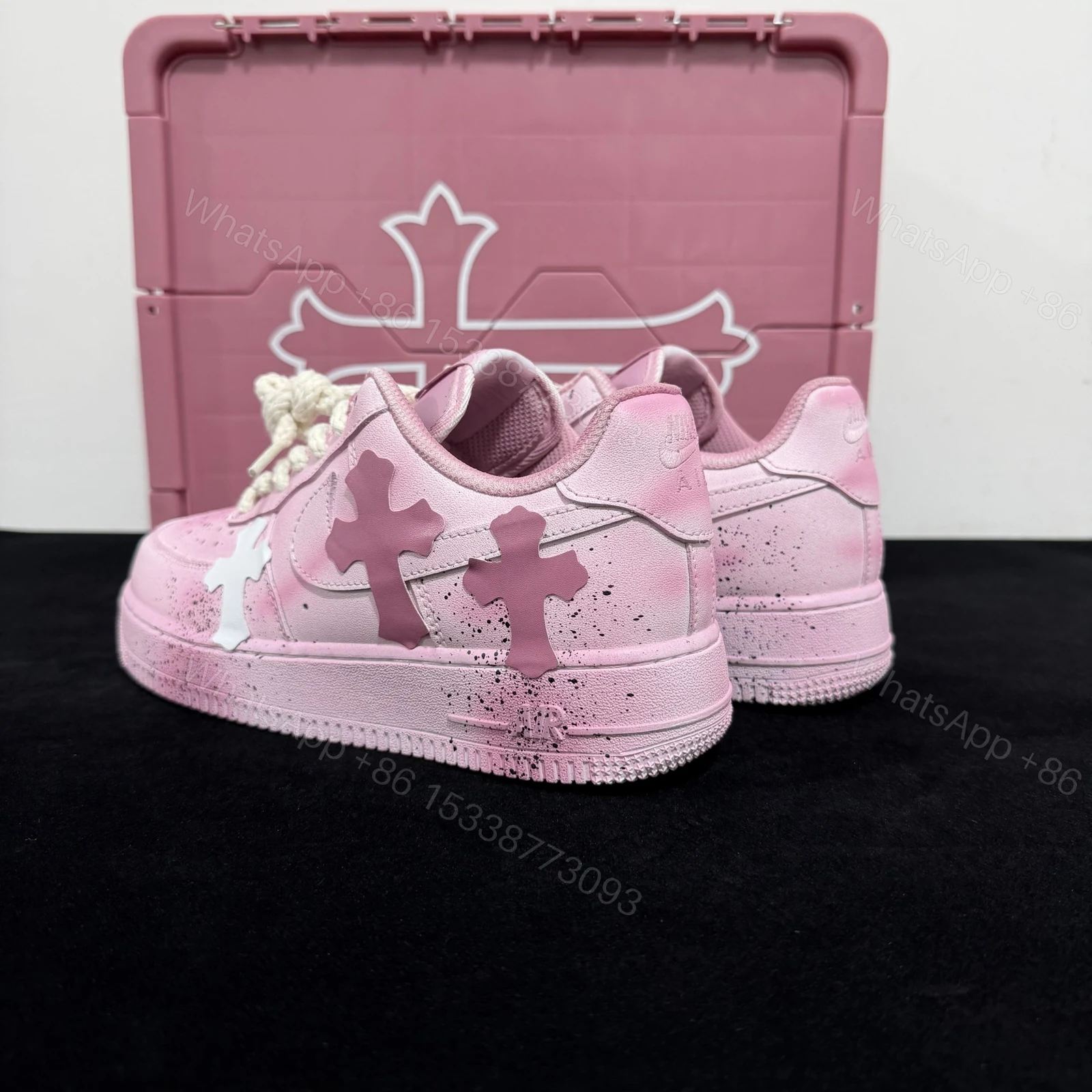View 5 of Pink Chrome Hearts Air Force 1