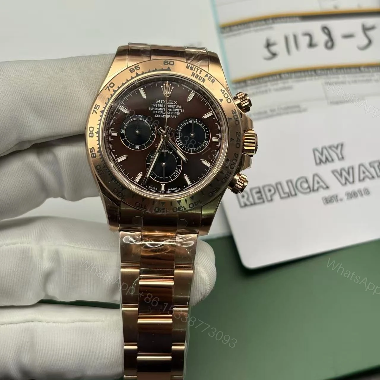 View 3 of Superclone Rolex Daytona 40 mm 126505 Bright Chocolate Dial