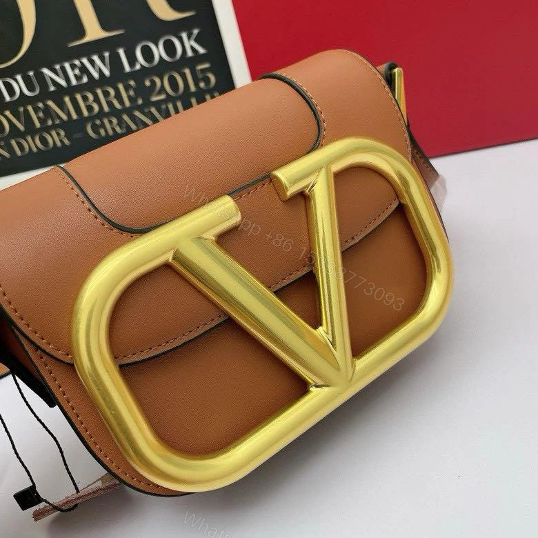 View 6 of VALENTINO GARAVANI SUPERVEE V LOGO SMALL BAG BROWN 18CM