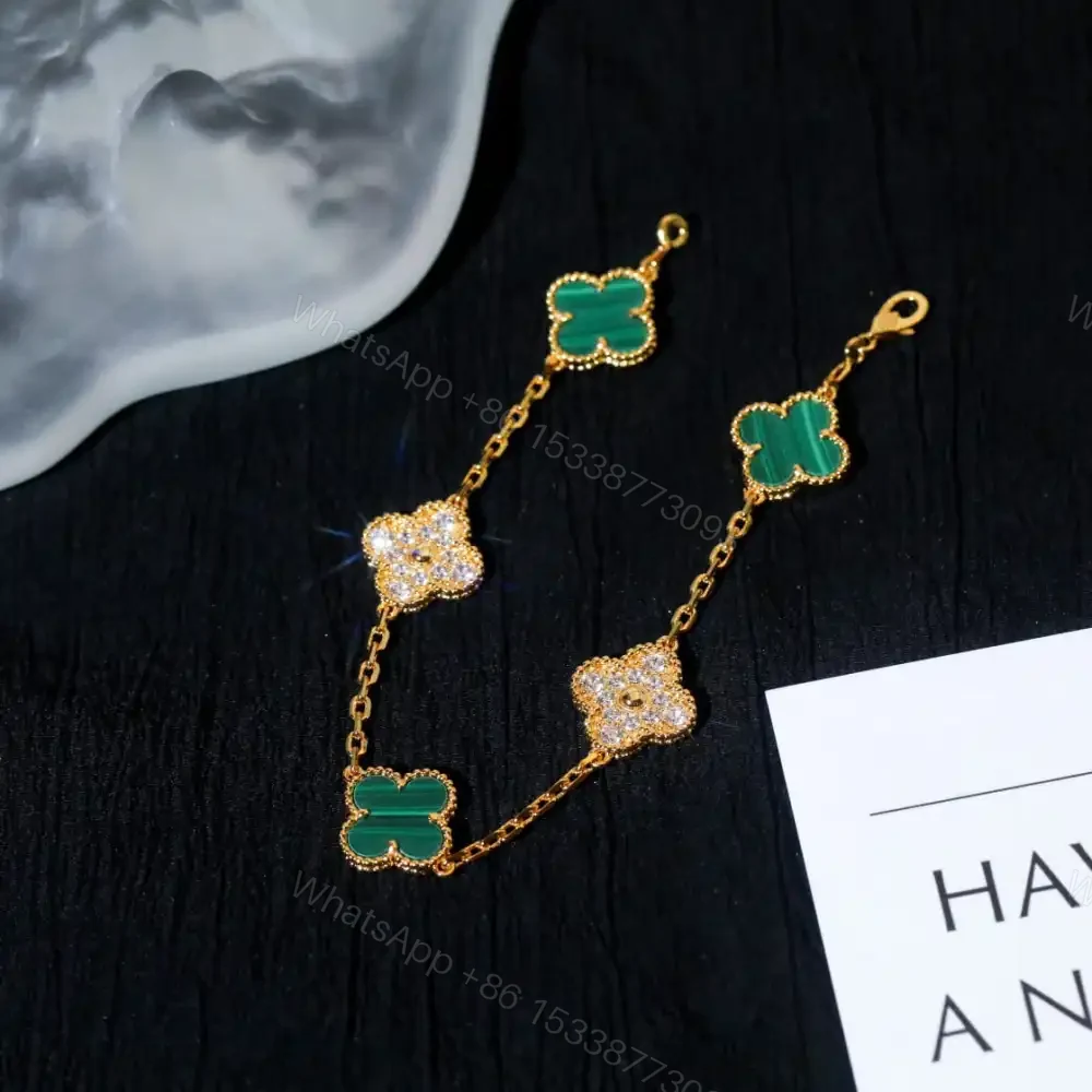 View 8 of 高仿首飾VanCleef&Arpels*RO7GQ00孔雀綠鑽石黃金手鏈