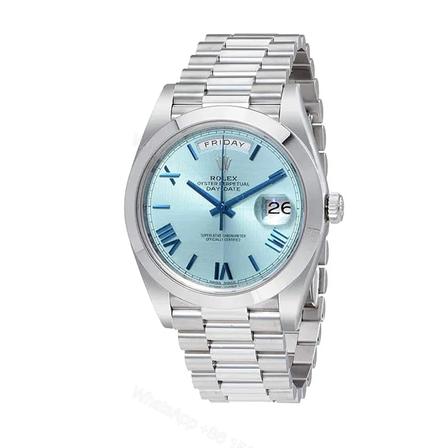View 3 of Rolex Oyster Day-Date 40 228206 Super Clone : 40mm Platinum Ice Blue Roman Dial