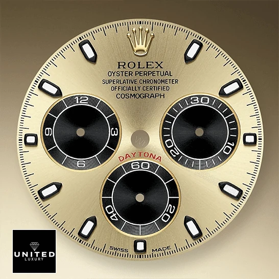 View 6 of Rolex Daytona Cosmograph 116518LN Gold Dial Replica