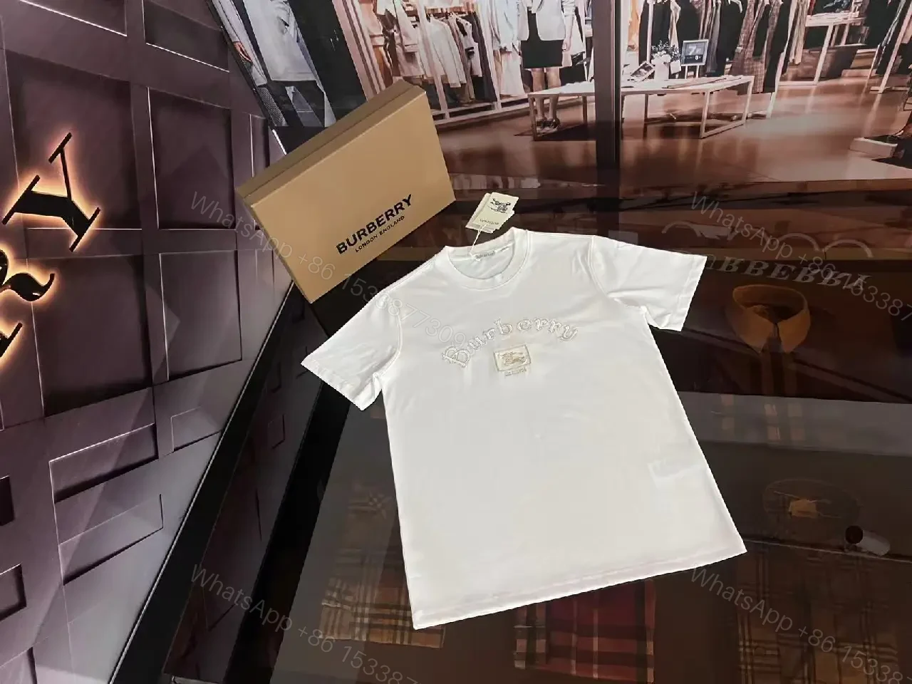 View 2 of Textured Cotton Everyday Tee: Luxe Subtle Logo, Soft Comfort