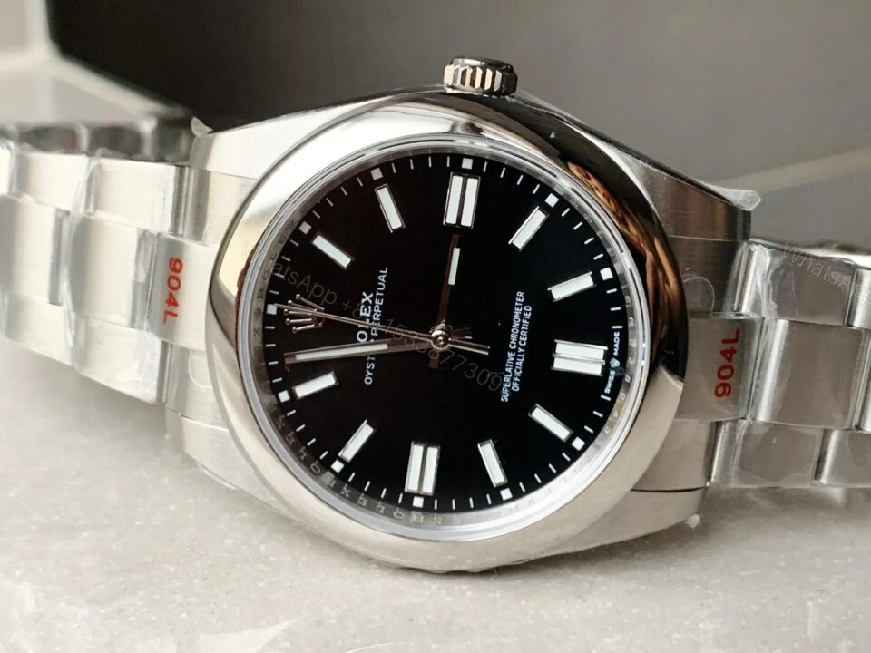 View 4 of EW FACTORY 1:1 Rolex OYSTER PERPETUAL BRIGHT BLACK DIAL41MM Asian A3230
