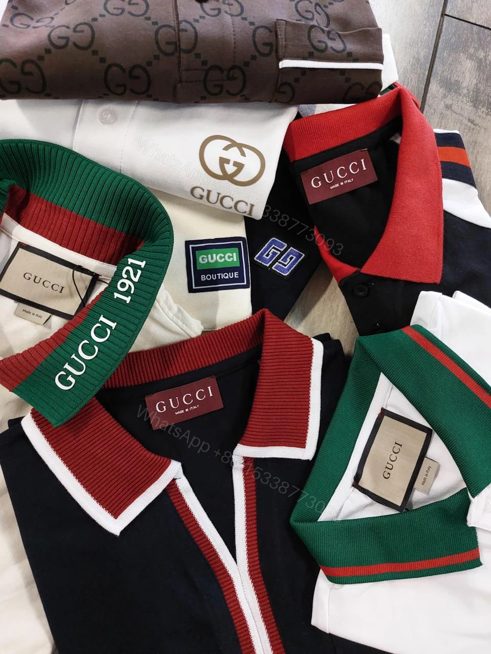 View 15 of Gucci Half Sleeve Polo Tees First Copy | Imported AAA+ Exclusive Replica