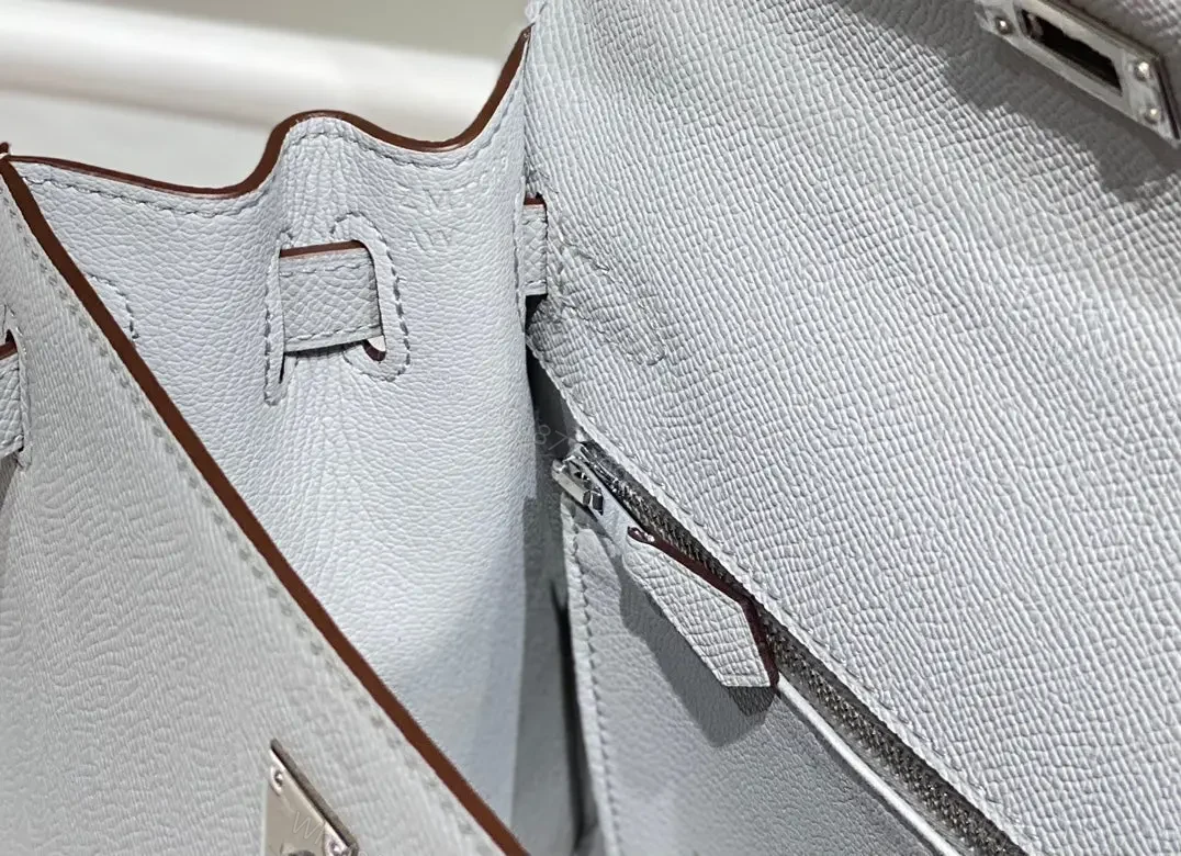 View 6 of HN 28CM IN GRIS PERLE EPSOM CALFSKIN PALLADIUM HARDWARE